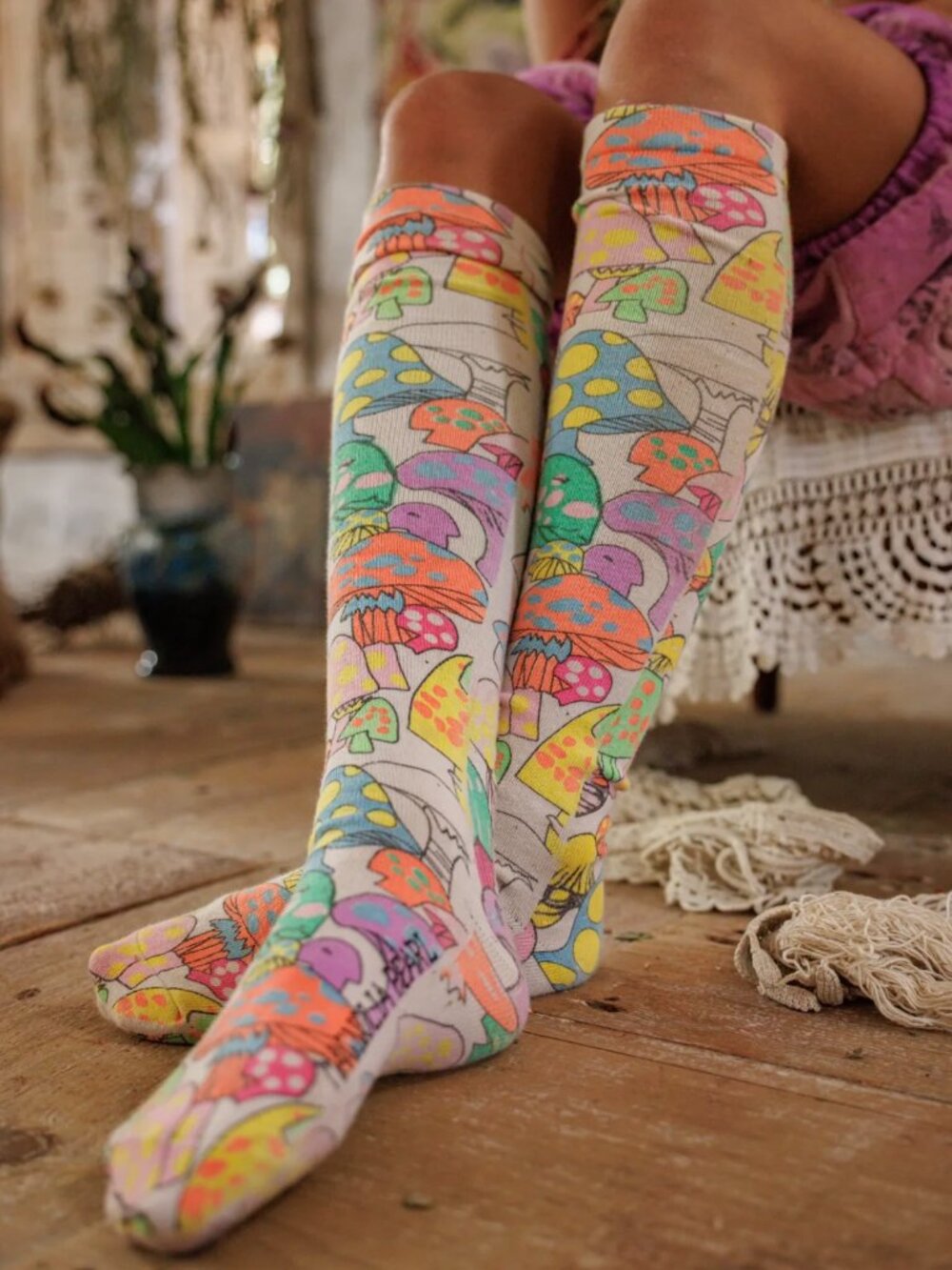 Magnolia Pearl Wonderland OTK Socks